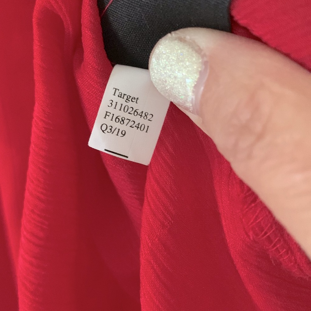 Who What Wear Red High Neck Blouse - Picture 6 of 10